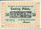 1921 AD., Germany, Weimar Republic, Ruhla, Stadt, Notgeld, collector series issue, 50 Pfennig, Grabowski/Mehl 1153.1-2/6. Obverse 