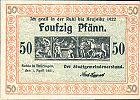 1921 AD., Germany, Weimar Republic, Ruhla, Stadt, Notgeld, collector series issue, 50 Pfennig, Grabowski/Mehl 1153.1-4/6. Obverse 