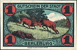 1921 AD., Germany, Weimar Republic, Berleburg, Stadt, Notgeld, collector series issue, 1 Mark, Grabowski/Mehl 80.1-2/3. Reverse