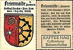 1925-1939 AD., Germany, Weimar Republic, Kaffee Hag, German arms series, Freienwalde in Pommern. 