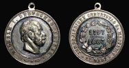 1887 AD., Germany, medal on the 90th birthday of Wilhelm I, tin.