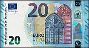 European Union, European Central Bank, Pick 22x. 20 Euro, 2015 AD., Printer: Giesecke & Devrient, Munich, Germany, X001E3-XZ0127359425 Obverse 