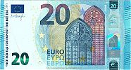 European Union, European Central Bank, Pick 22x. 20 Euro, 2015 AD., Printer: Giesecke & Devrient, Munich, Germany, X001A5-XA1769467392 Obverse