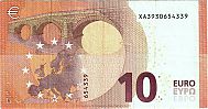 European Union, European Central Bank, Pick 21x. 10 Euro, 2014 AD., Printer: Giesecke & Devrient, Munich, Germany, XA3930654339-X003F4 Reverse 