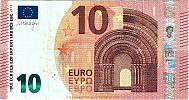 European Union, European Central Bank, Pick 21x. 10 Euro, 2014 AD., Printer: Giesecke & Devrient, Munich, Germany, XA3930654339-X003F4 Obverse 
