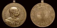 1898 AD., Austria, Medal for Forty Years' Loyal Service, gilt bronze.