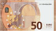 European Union, European Central Bank, Pick 23z. 50 Euro, 2017 AD., Printer: Banque Nationale de Belgique, Brussels, Belgium, Z021A4-ZC1054064399 Reverse 