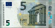 European Union, European Central Bank, Pick 20z. 5 Euro, 2013 AD. Printer: Banque Nationale de Belgique, Brussels, Belgium, Z20E4-ZD2420440249 Obverse 