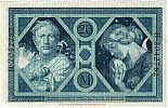 1915 AD., Germany, 2nd Empire, Reichsbank, Berlin, 20 Mark, Pick 63. O-HÂ·2042782 Reverse