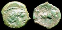 Massalia in Gallia,  149-40 BC., Hemiobol, cf. De La Tour 1673.