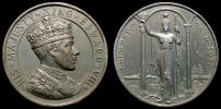 1937 AD., Great Britain, Proposed Coronation of Edward VIII, Lead Medal.