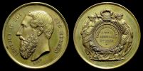 1865-1909 AD., Belgium, price medal by Hart of the Comice Agricole de Jodoigne, gilded Bronze.