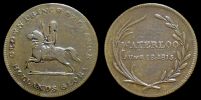 1815 AD., Great Britain, the Battle of Waterloo and the Prince of Orange, Bronze Medal.
