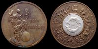 1950-2000 AD., Germany, bimetallic Zodiac Good Luck Token.