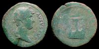 124-128 AD., Hadrian, Rome mint, As, RIC 684.