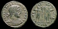 335-336 AD., Constantius II., as Caesar, Siscia mint, Follis, RIC 254.