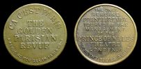 1930-1940 AD., Great Britain, London, Prince of Wales Theatre, the Golden Parisian Revue advertising token, brass.