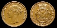 1842-1879 AD., Great Britain, Prince of  Wales model sovereign counter, Bronze.