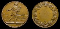 1880-1930, France, Bronze Medal by Jean Lagrange, adapted for the Ministere de l'Agriculture.